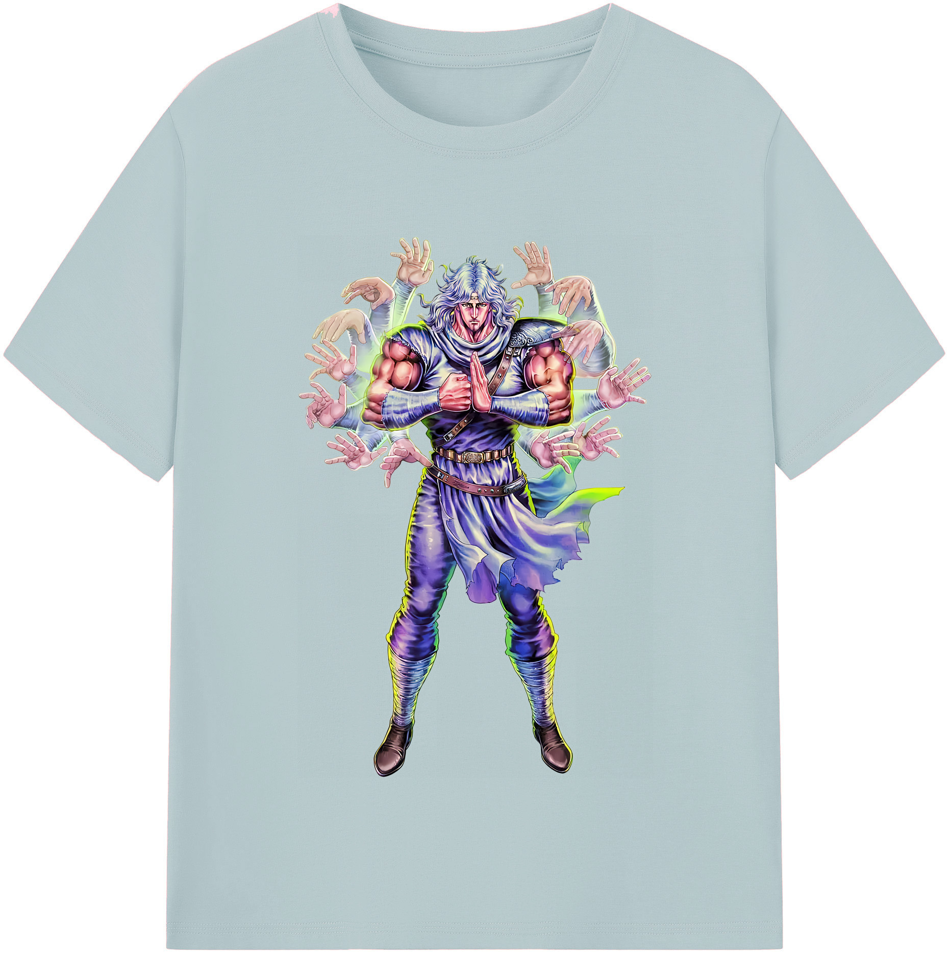 （画像用） 北斗の拳 Fist of the North Star 綿100％半袖Tシャツ（フロントプリント）